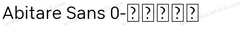 Abitare Sans 0字体转换